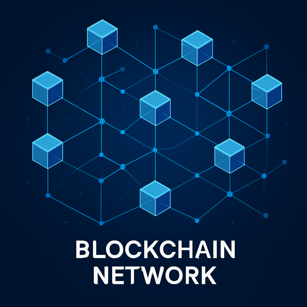 Blockchain network illustration